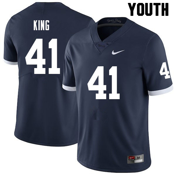 NCAA Nike Youth Penn State Nittany Lions Kobe King #41 College Football Authentic Navy Stitched Jersey DME1398WZ
